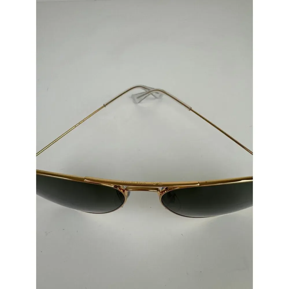 Ray-Ban RB3025 Polished Gold Metal Frame Green Lens Aviator Classic Sunglasses